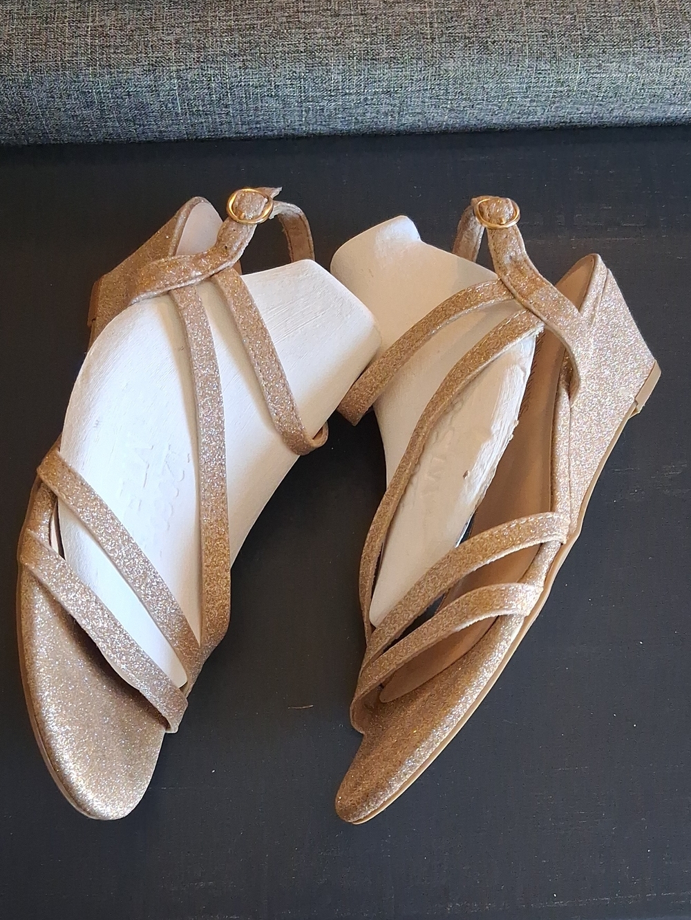 Dream Pairs Glitter Strappy Sandals — Gold - Picture 9 of 13